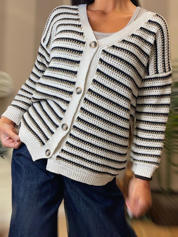 Cardigan laminato