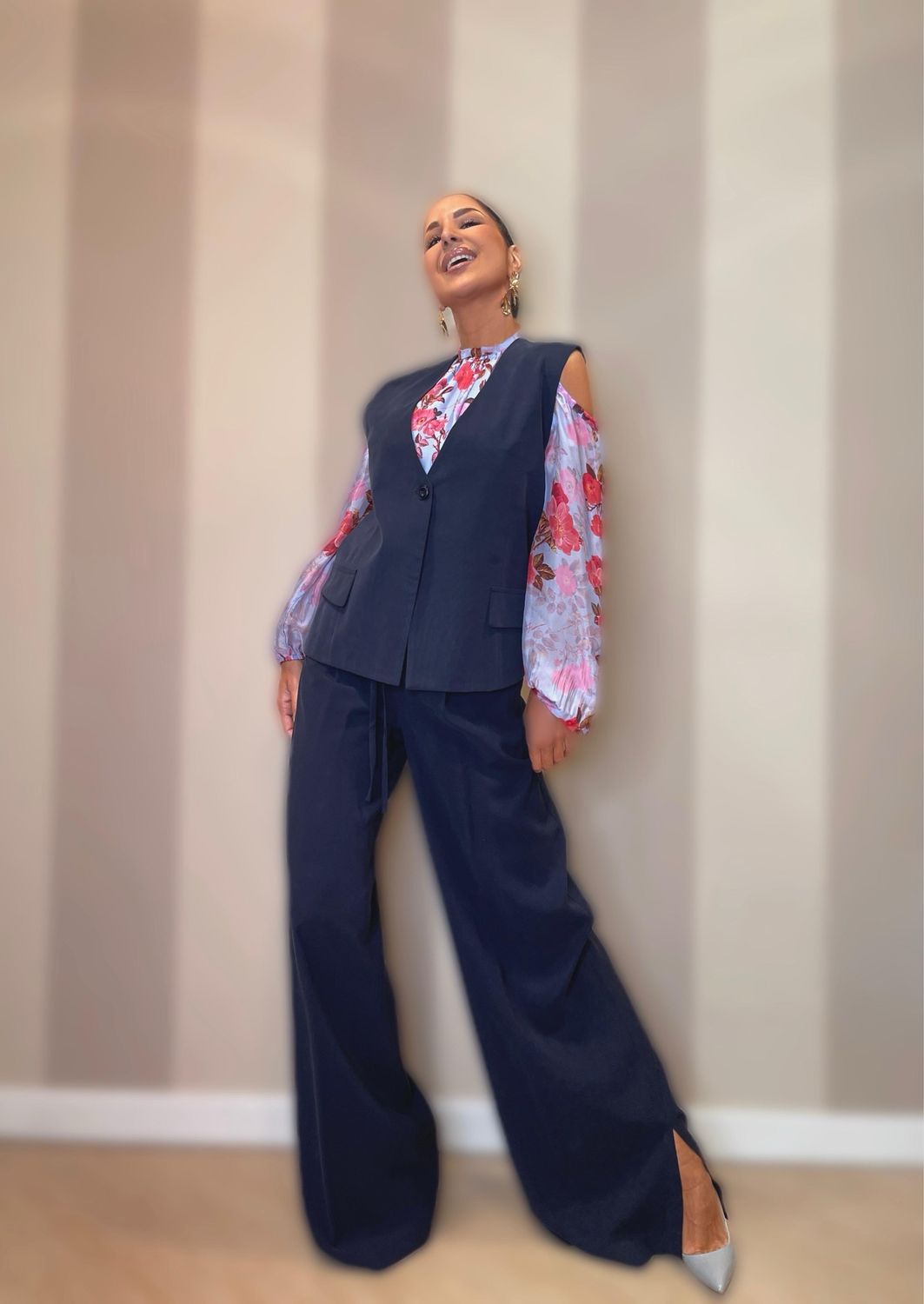 Pantaloni palazzo spacco