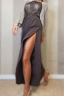 Pantaloni spacco laterale