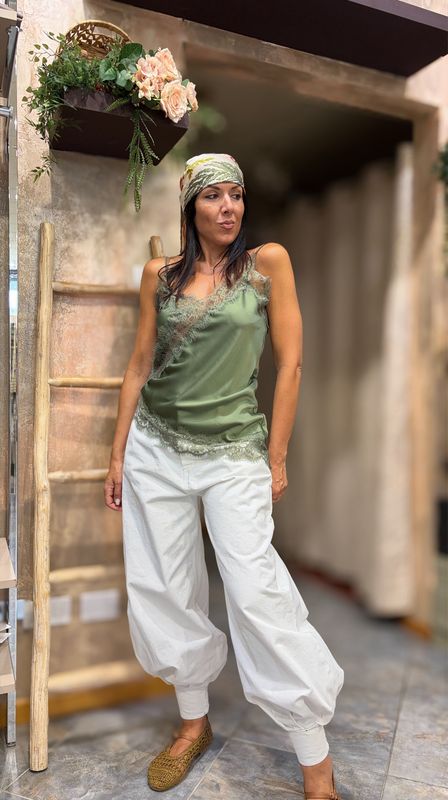 Denim bianco polsino