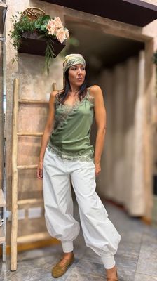 Denim bianco polsino