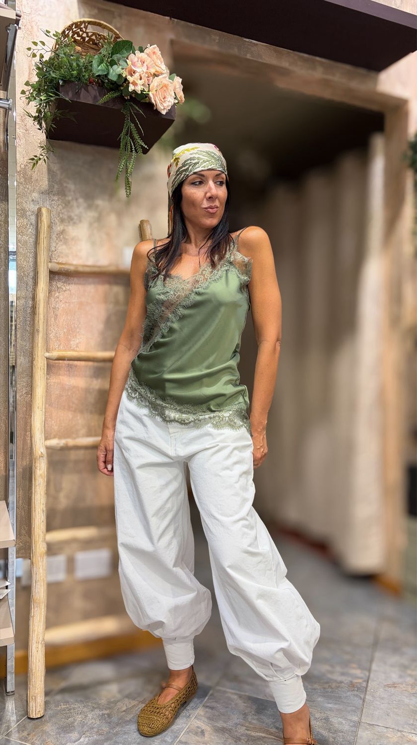 Denim bianco polsino