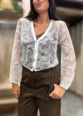 Cardigan pizzo