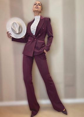 Pantaloni inserti raso