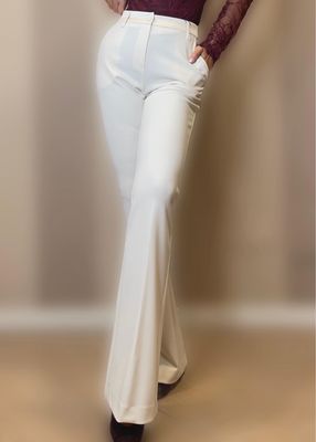 Pantaloni inserti raso