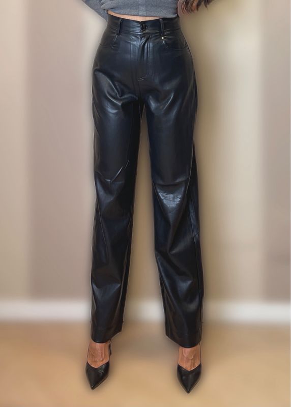 Pantaloni ecopelle