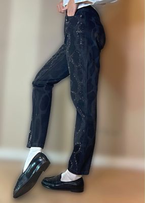 Denim strass