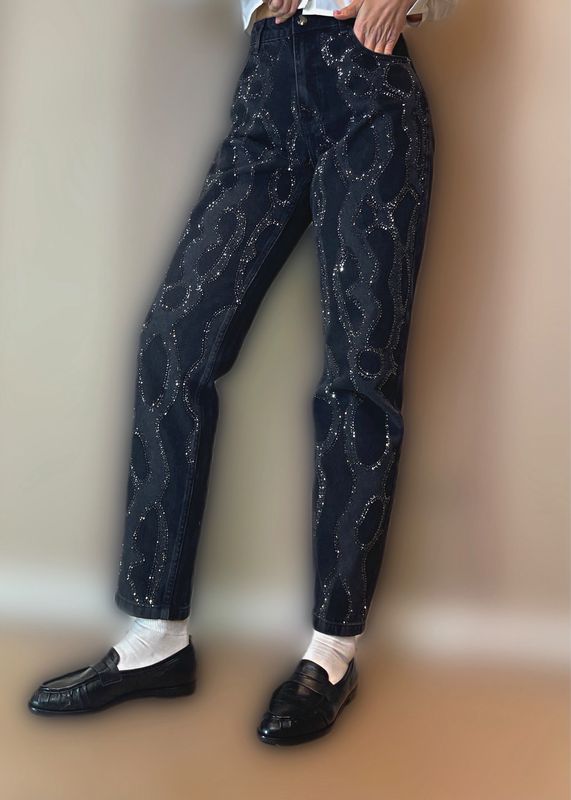 Denim strass