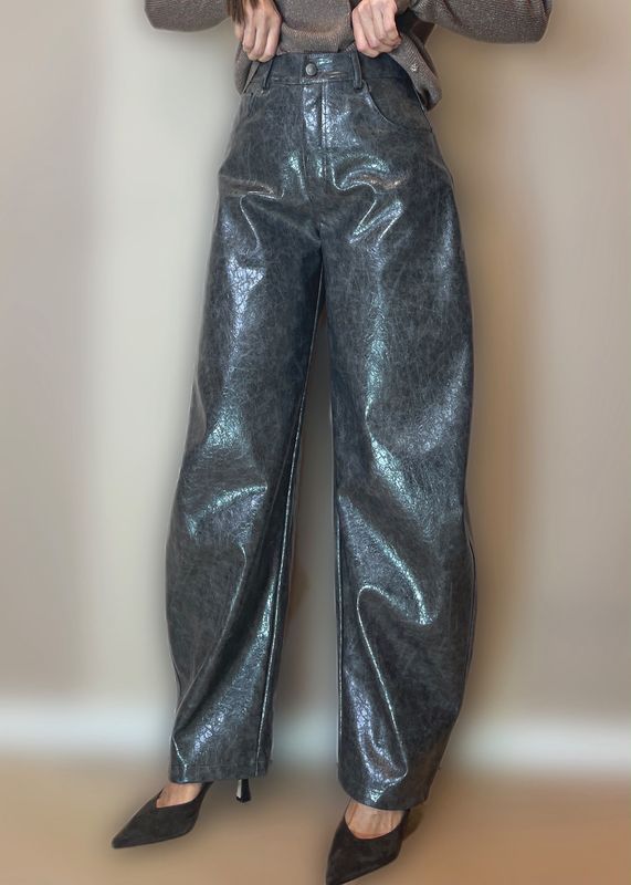 Pantaloni ecopelle