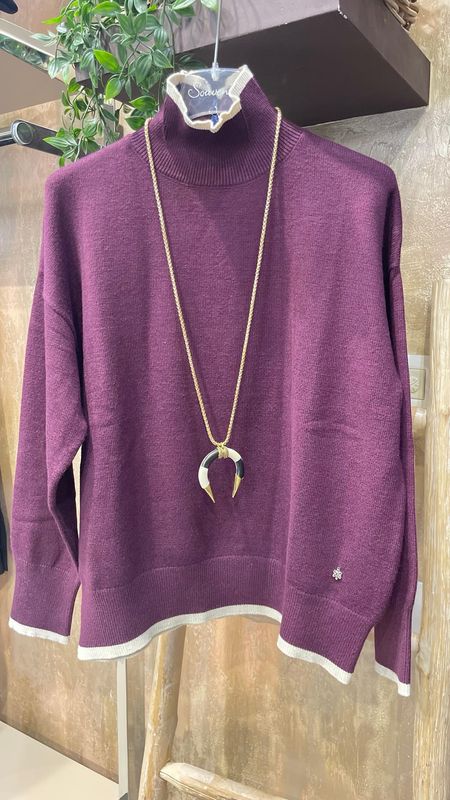 Maglia riga a contrasto