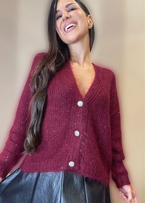 Cardigan bottoni gioiello