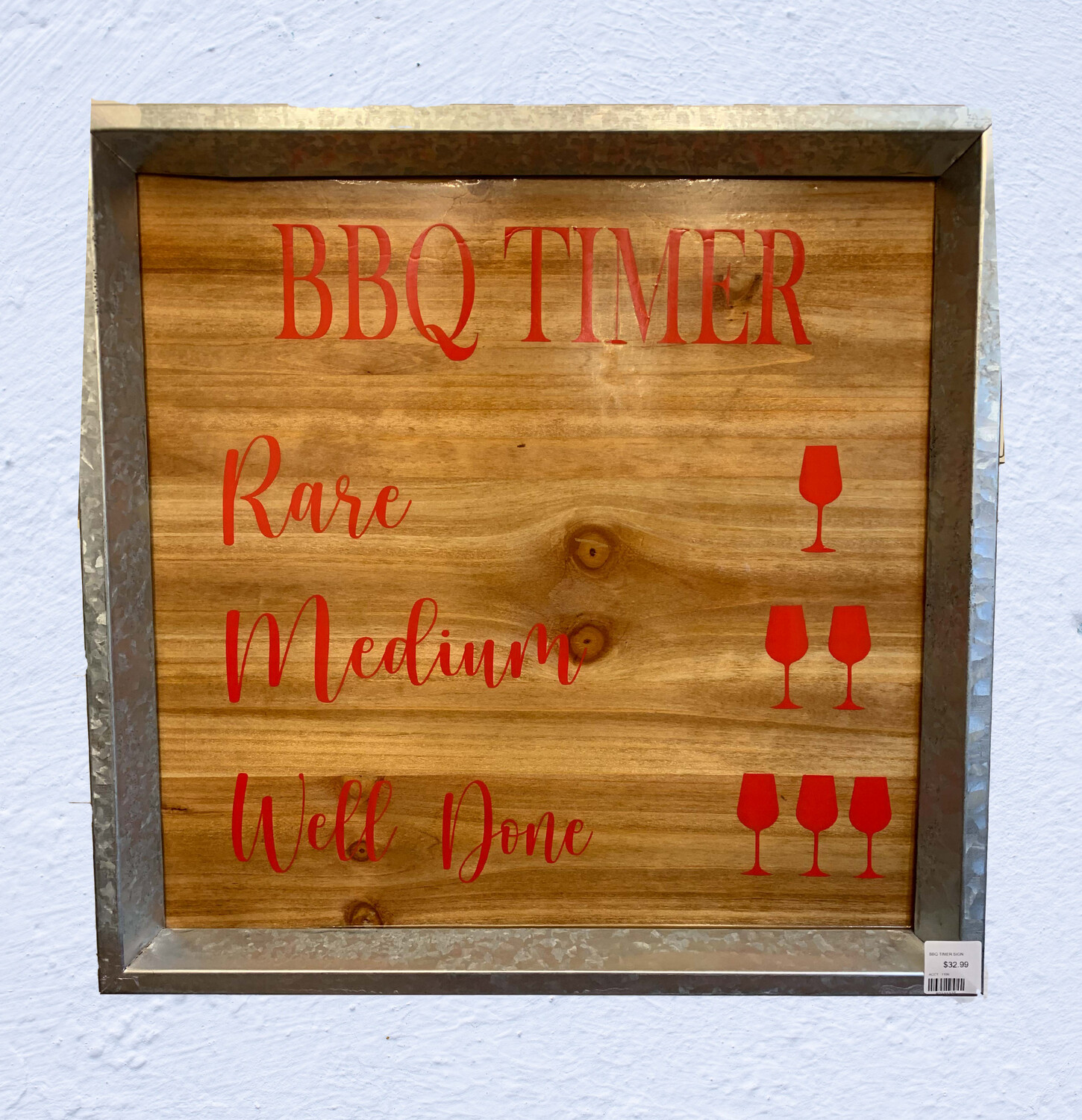 BBQ Timer Sign