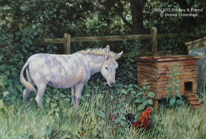 Donkey and Cockerel Friend