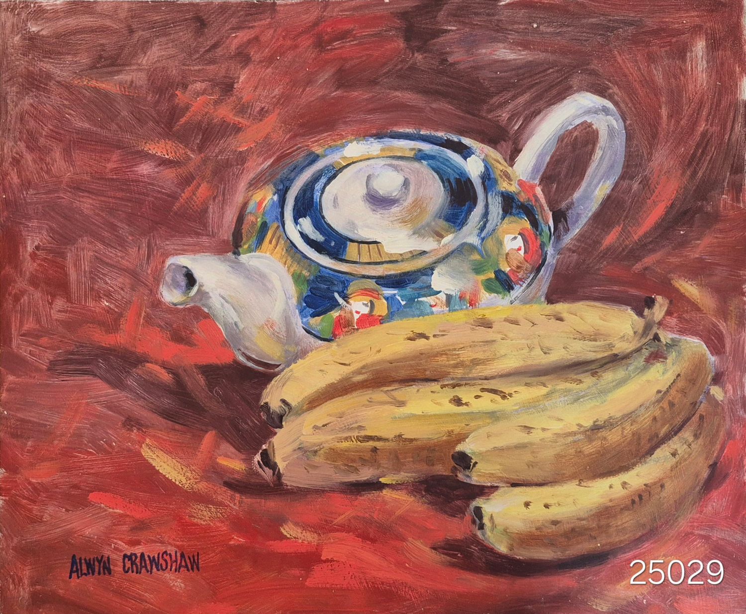 Still Life - Bananas and Teapot