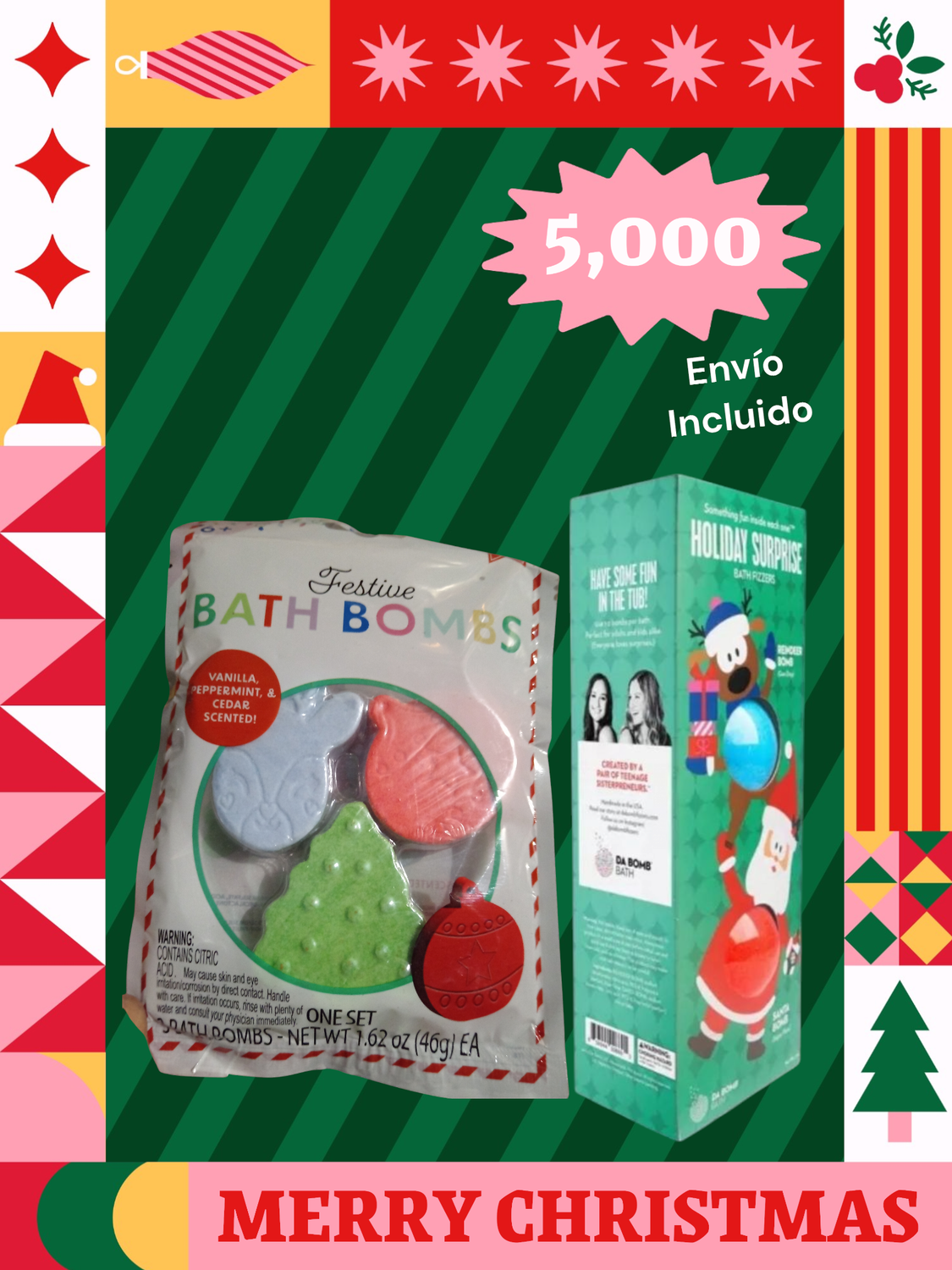 Combo de Bombas de baño navideñas