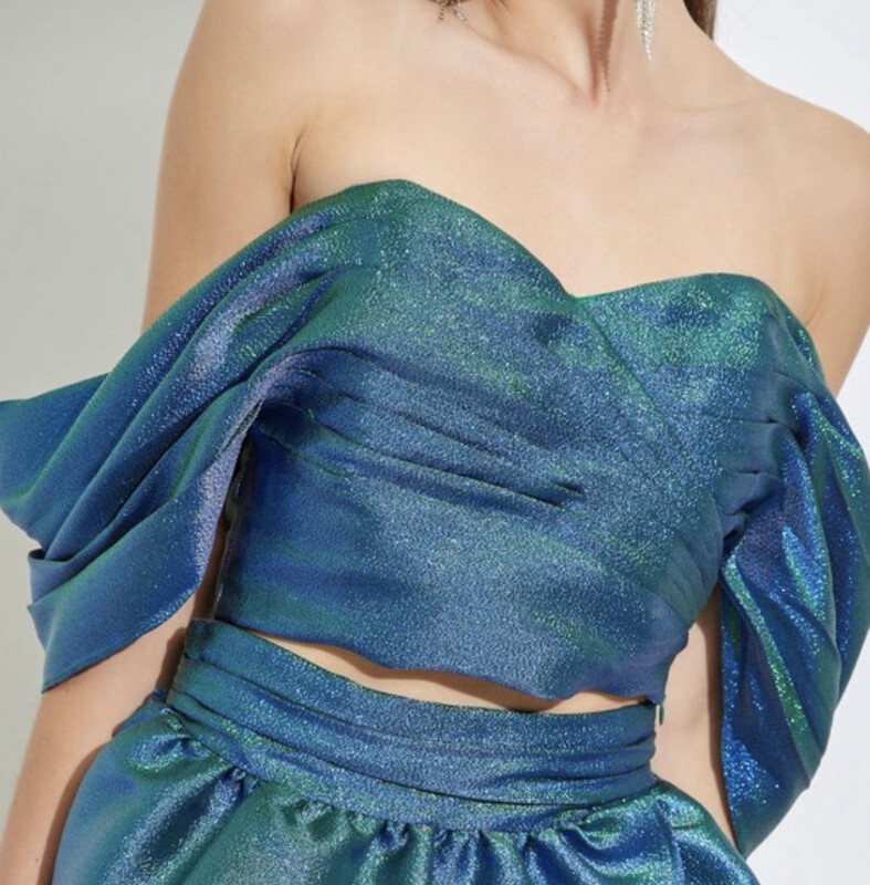 FIONA TOP BLUE/GREEN