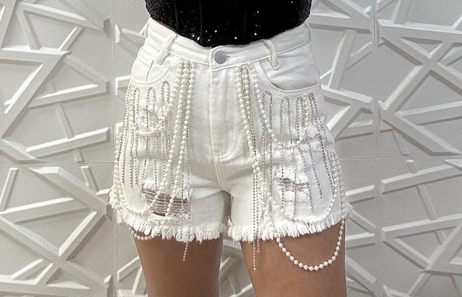 RUBI SHORT DENIM WHITE