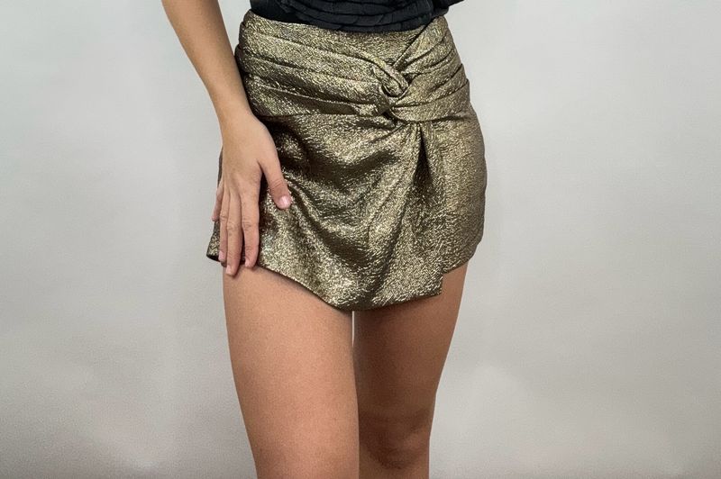 HAMIDA SKORT GOLD