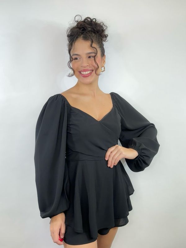 CARLOTTA ROMPER BLACK