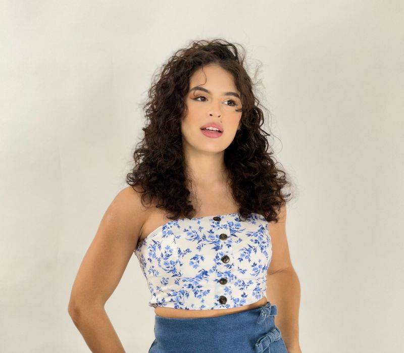 ARIANA TOP WHITE/BLUE