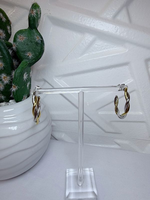 VILMA EARRINGS GOLD/SILVER