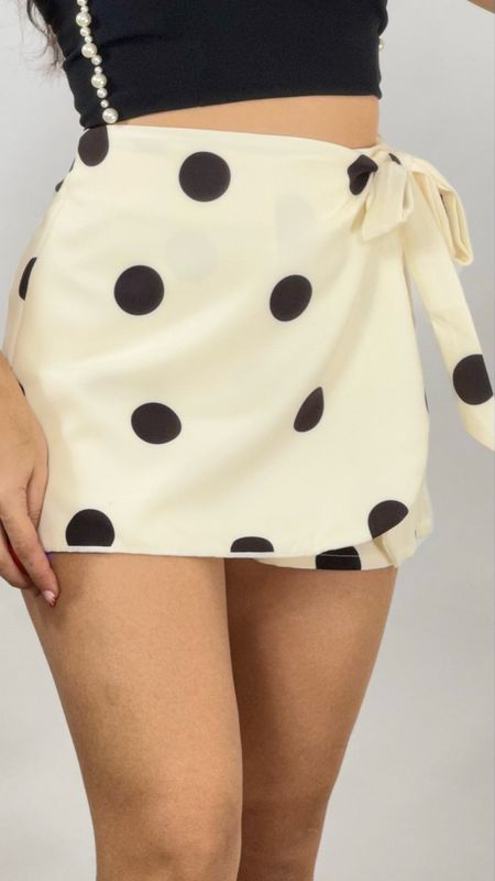 AGGA SKORT IVORY/BLACK