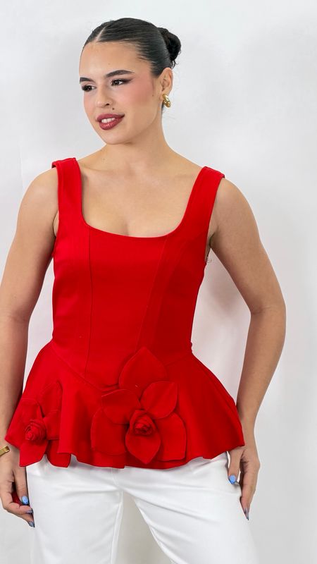 AITHANA TOP RED