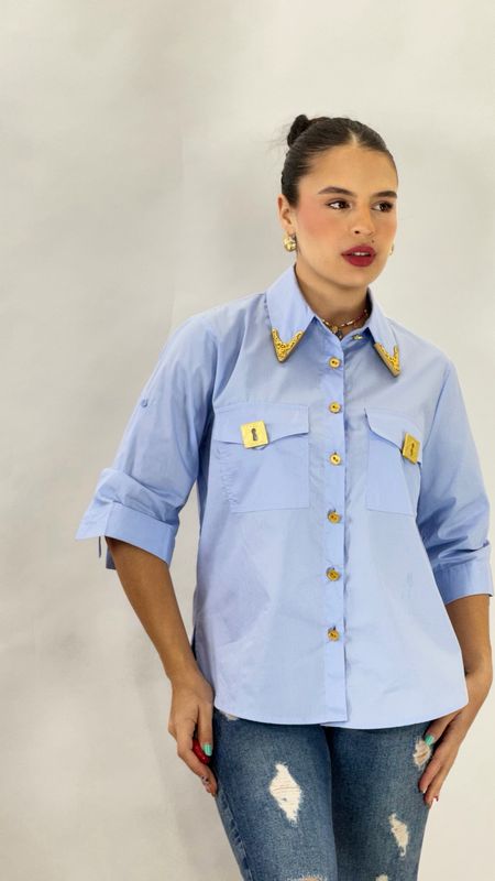 GEORGINA TOP BLUE