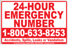 Emergency Number Sign and Decals