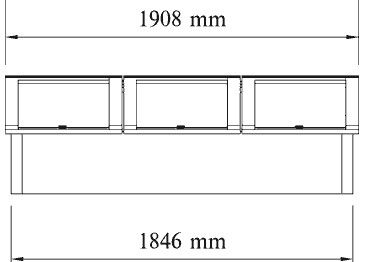 Lage kweekkas in ceder 93.2x184.6x64.5cm (3 deksels)