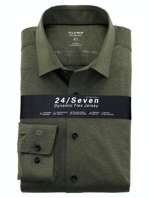 Olymp Overhemd 24/7 Modern Fit 120264 olijf