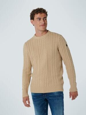 No Excess Pullover Cable Knit 17210828 stone