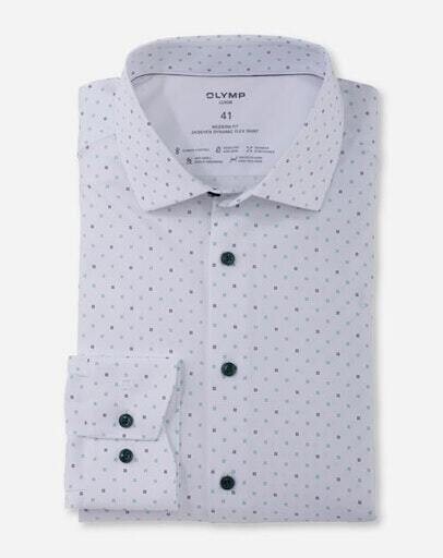 Olymp Overhemd 24/7 Dynamic Flex Mordern Fit 125054 witblauw, Size: 40