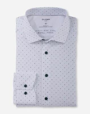 Olymp Overhemd 24/7 Dynamic Flex Mordern Fit 125054 witblauw