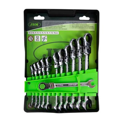 SET DI 12 CHIAVI COMBINATE A CRICCHETTO SNODATE