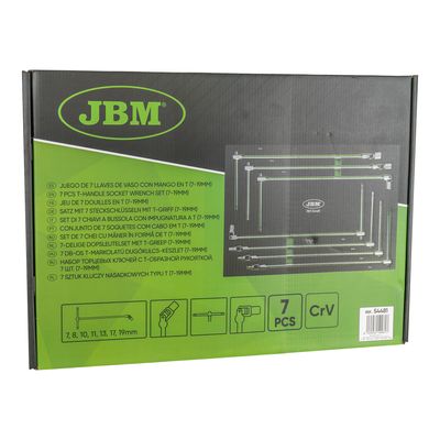 MODULO DI 7 CHIAVI A BUSSOLA CON IMPUGNATURA A T (7-19 MM)