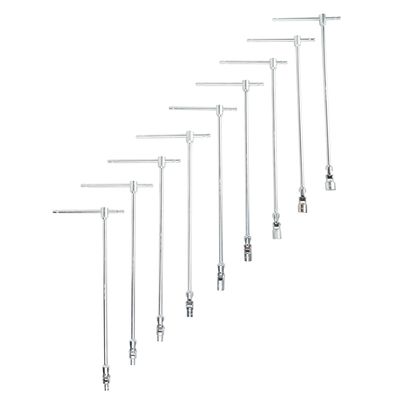 SET DI 9 CHIAVI A BUSSOLA CON IMPUGNATURA A T (7-19MM) 