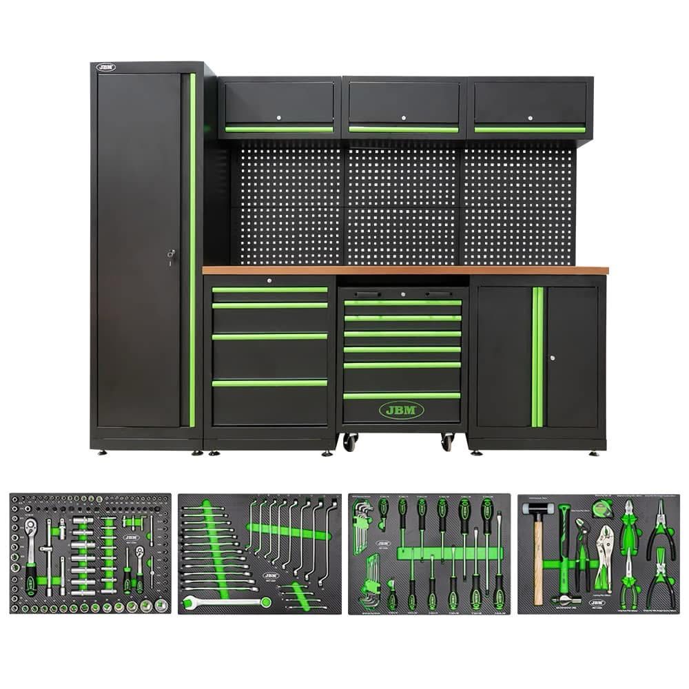 ARREDO PER OFFICINA (18 PEZZI) + SET DI 4 MODULI DI UTENSILI IN CARBONIO EVA