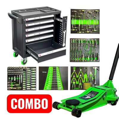 OFFERTA COMBO CARRELLO ATTREZZI &amp; CRIC 4 TON PRIMEUTENSILI