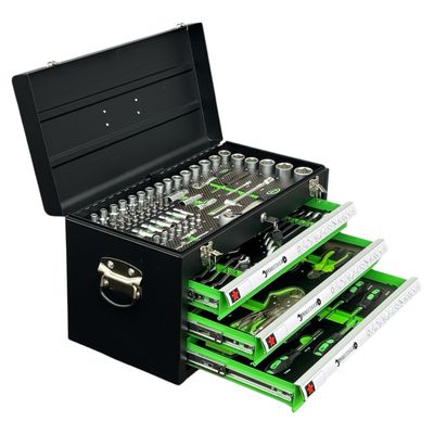 CASSETTA PORTAUTENSILI METALLICA DA 143 PEZZI - FINITURA ZINCATA