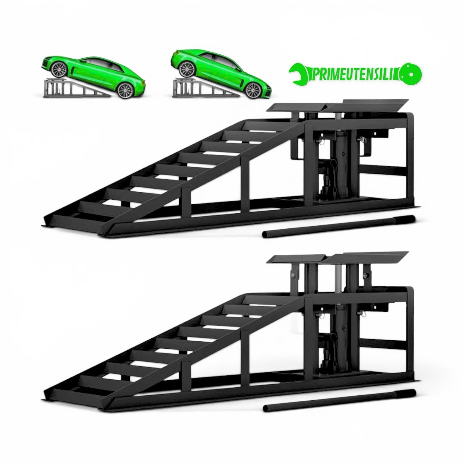 2 Rampe carrabili con martinetto (3 ton per rampa)