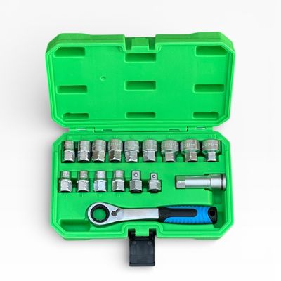 SET DI UTENSILI GO-THROUGH DA 17 PEZZI CON BUSSOLE DA 1/2"