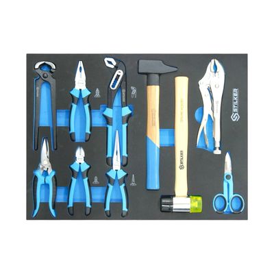 Modulo in schiuma 527x387mm, morsetti, martelli - 10 pezzi