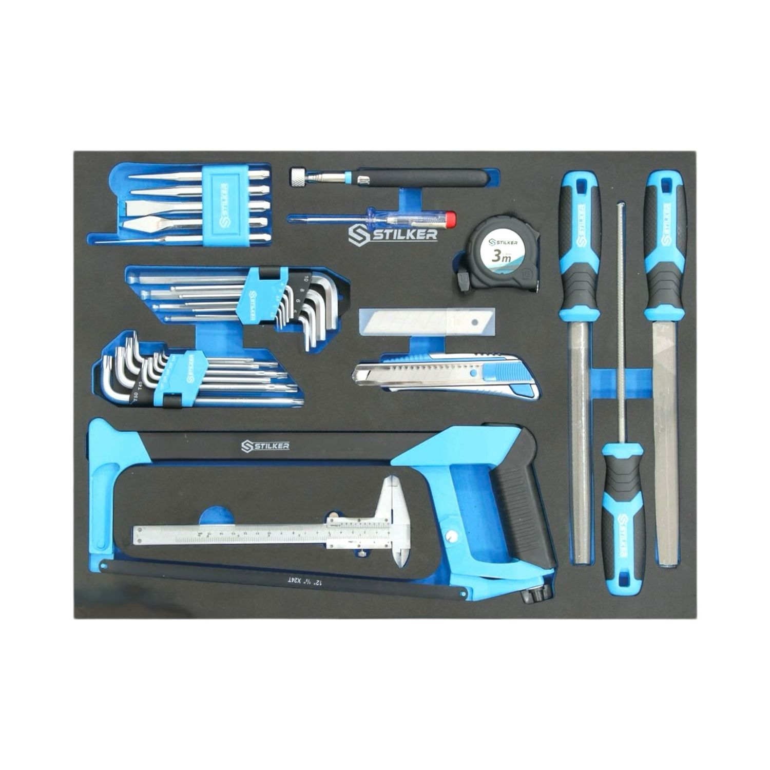 Modulo schiuma 527x387mm misura, chiavi, sega, lime - 42 pezzi