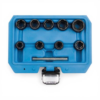 Bussole elicoidali da 3/8" (10-19 mm) per dadi arrugginiti o danneggiati - set da 10