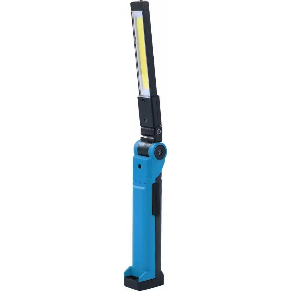 Lampada da officina a LED da 900 lumen, pieghevole e ricaricabile.