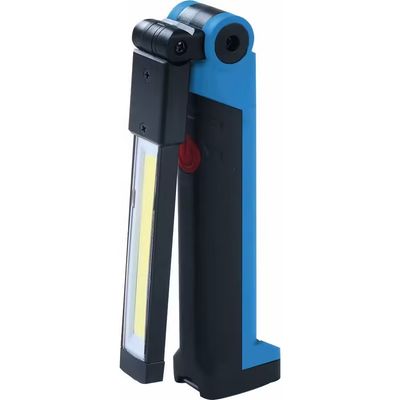 Lampada da officina a LED da 900 lumen, pieghevole e ricaricabile.