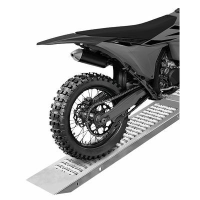 Rampe pieghevoli in acciaio, portata 440 kg, lunghezza 1900 mm, con cinghie di fissaggio - set da 2