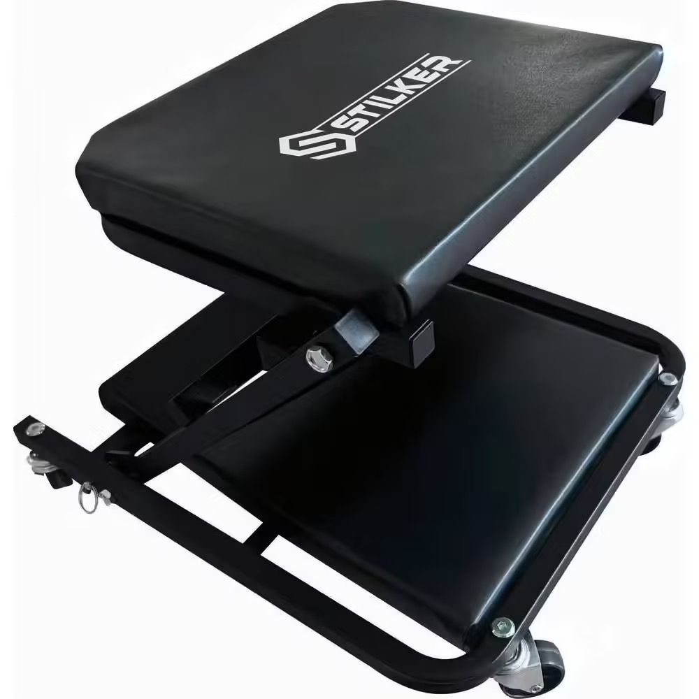 Carrello di ispezione a 6 ruote con poggiatesta - si trasforma in sgabello - portata 150 kg