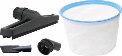 Aspirapolvere per solidi e liquidi da 60 litri, 230 V, 2400 W con serbatoio basculante in acciaio inox e 2 motori.